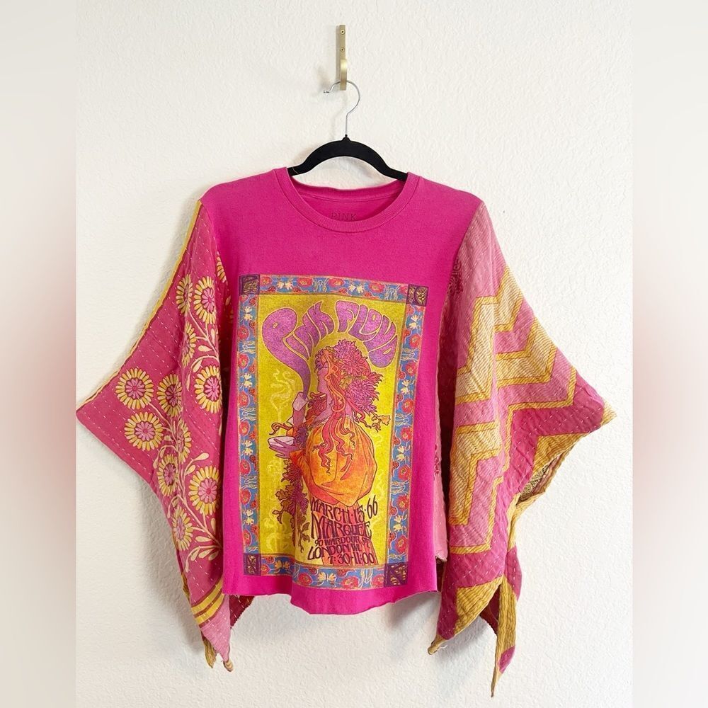 Kantha Kimono Up cycled Bob Marley T-shirt one of a kind - Picture 6 of 7